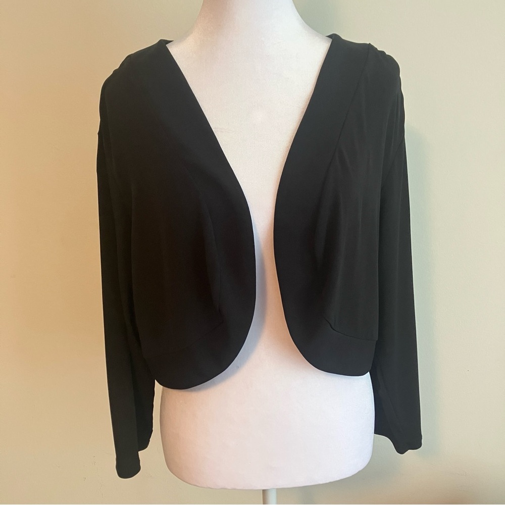 Black Open Front Dressy Shrug